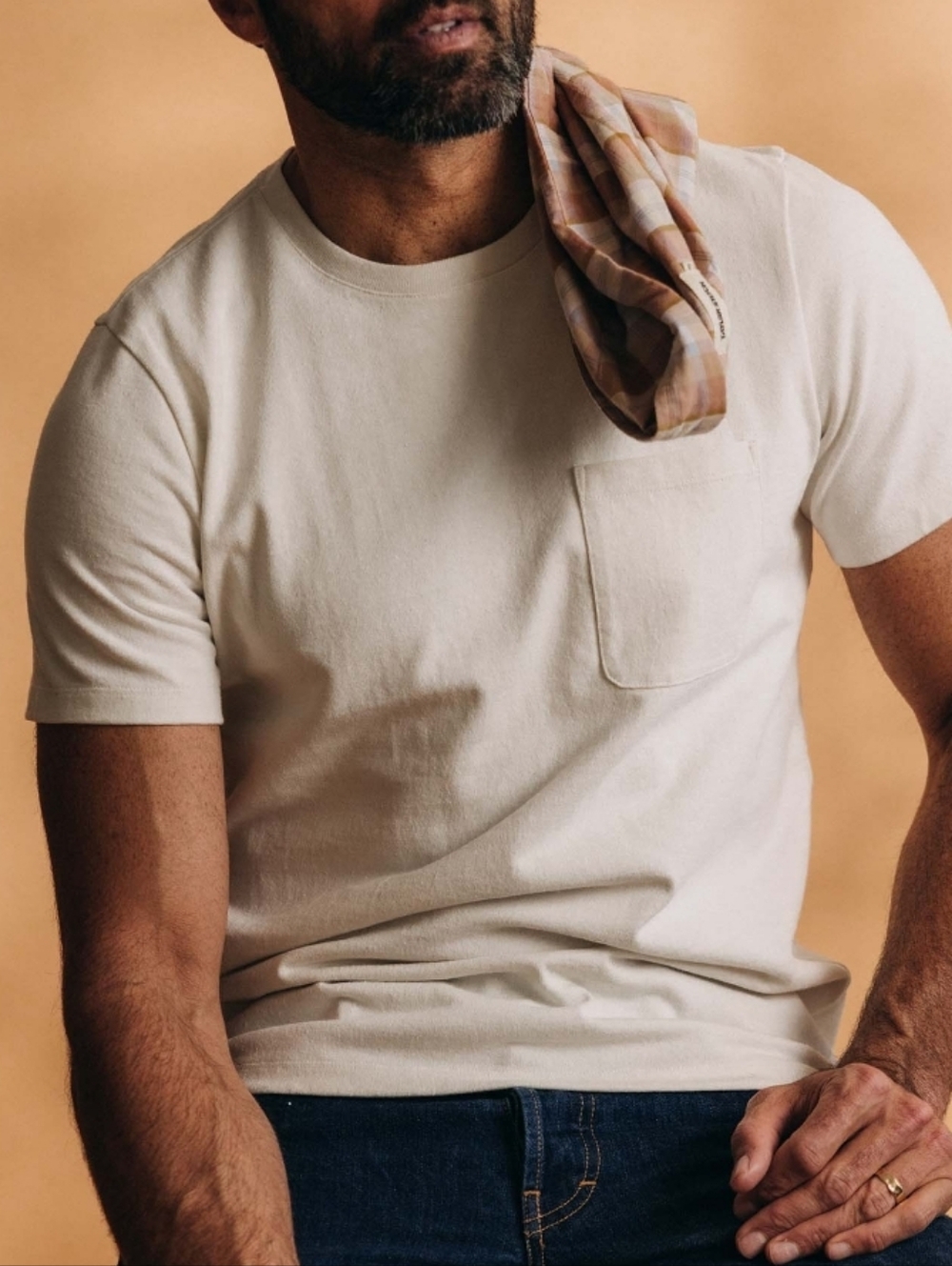 Taylor Stitch White The Heavy Bag Tee Sz 42- Large